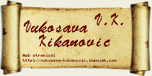 Vukosava Kikanović vizit kartica